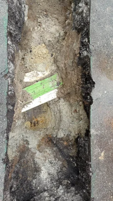 Figure 6: Existing Pipes that were discovered when digging the trial trenches.