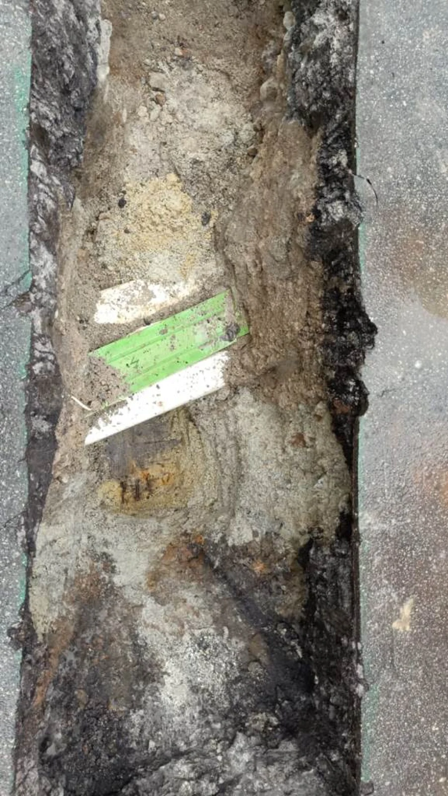Figure 6: Existing Pipes that were discovered when digging the trial trenches.