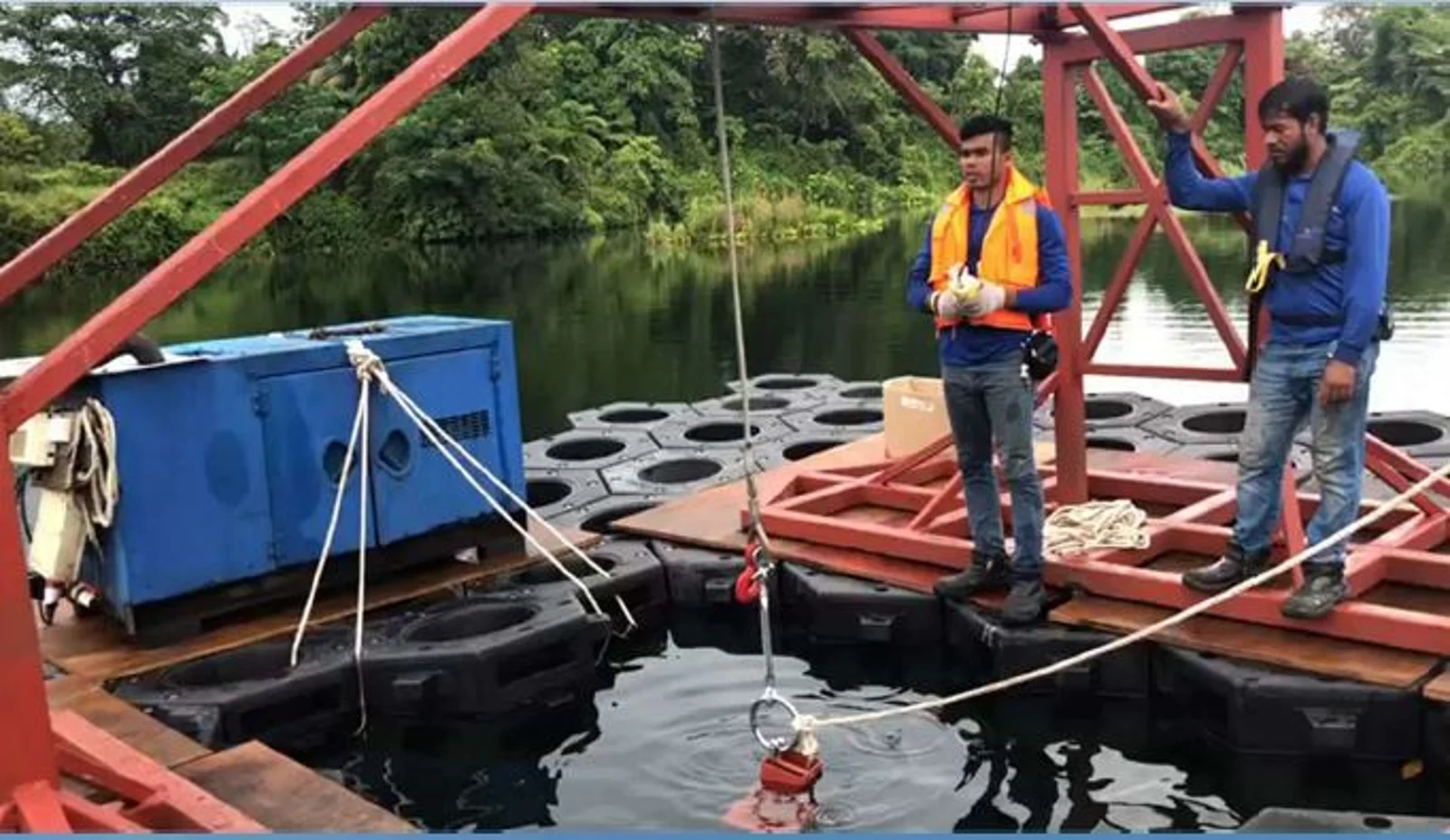 Figure 10: Trial testing the winch system