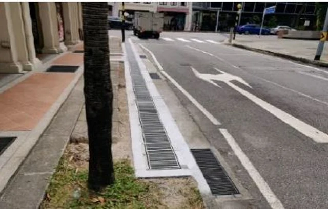 Figure 25: Retiling of the pavement