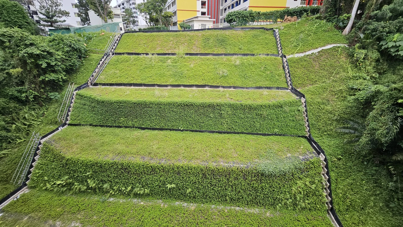 Slope stabilisation at Furama Riverfront Hotel