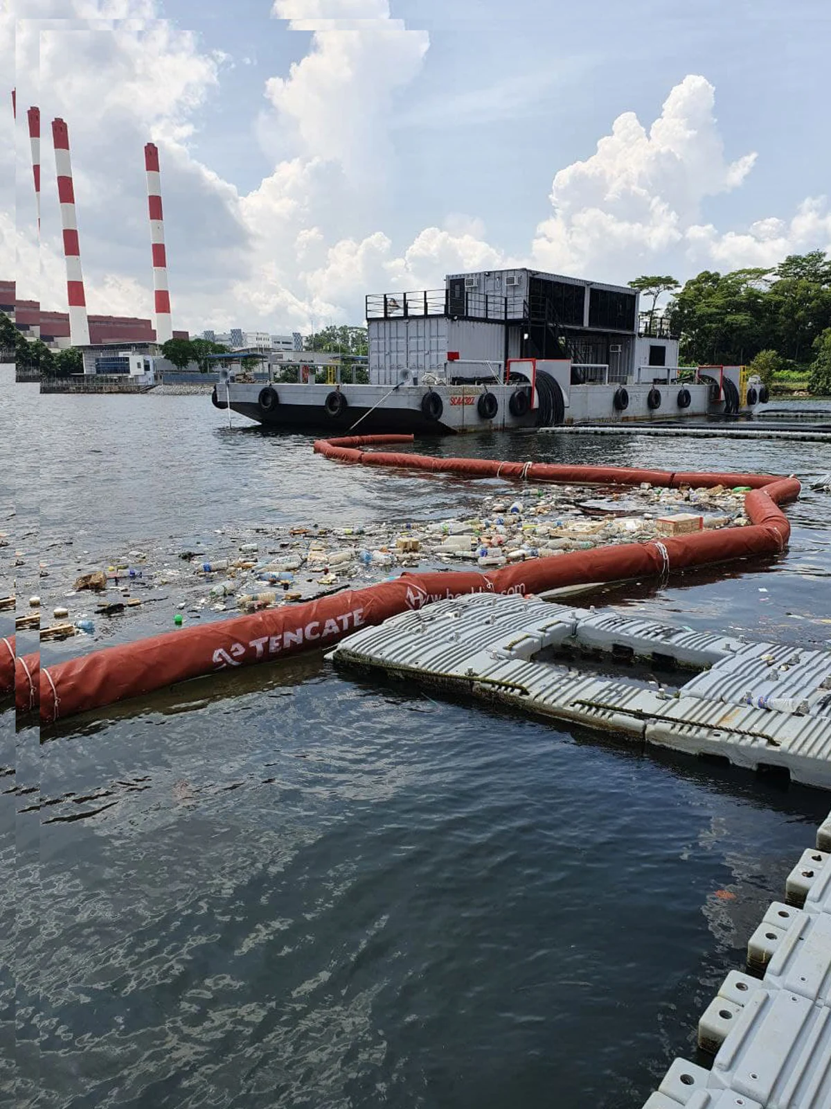 1.2km Silt Curtain Debris Barrier - Solar farm at Straits of Johor