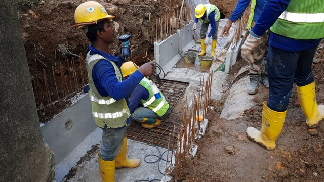 Figure 6: Installation of U-drains before a top slab is casted to close off the drain