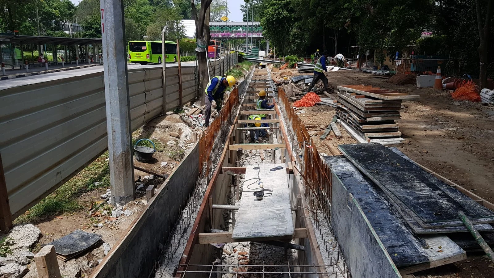 Original Tan Kah Kee drainage construction photograph