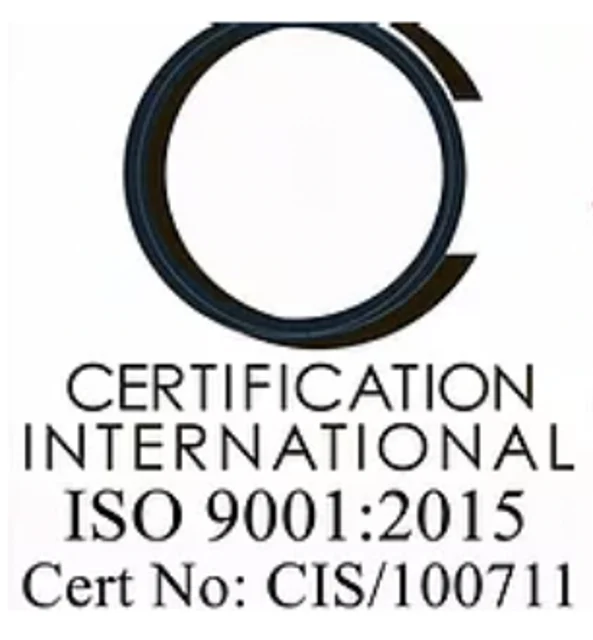 ISO 9001:2015 quality management certification